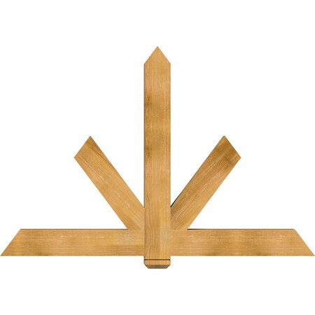 Ekena Millwork Kennewick Rough Sawn Timber Gable Bracket, Western Red Cedar, 72"W x 48"H x 4"D x 6"F, 16/12 Pitch GBW072X48X0406KEN00RWR